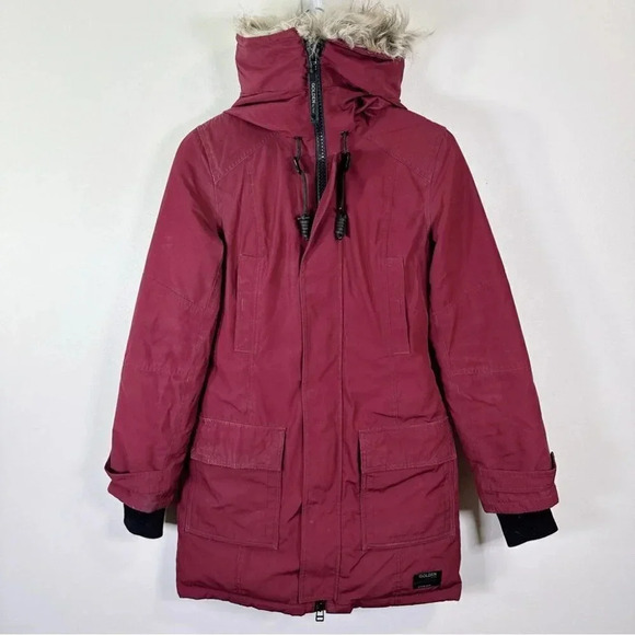 Aritzia Tna Mid Length Bancroft  Goose Down Parka In Red - Picture 4 of 16